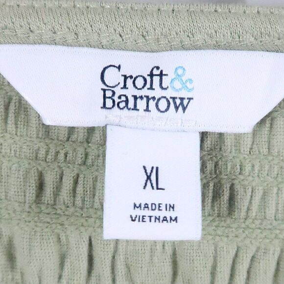 CROFT & BARROW LIGHT GREEN SLEEVELESS ROUND NECK TANK TOP SIZE XL NWT - Picture 2 of 6
